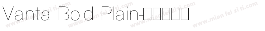 Vanta Bold Plain字体转换
